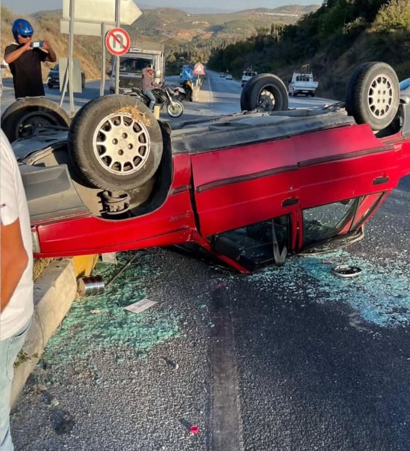 AYDIN’DA KAZA YAPAN ARAÇ TERS DÖNDÜ!!