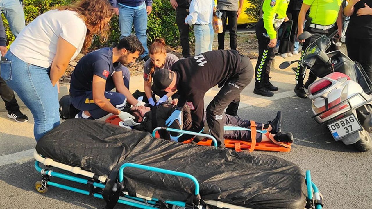 AYDIN’DA YAYA’YA MOTOSİKLET ÇARPTI!!