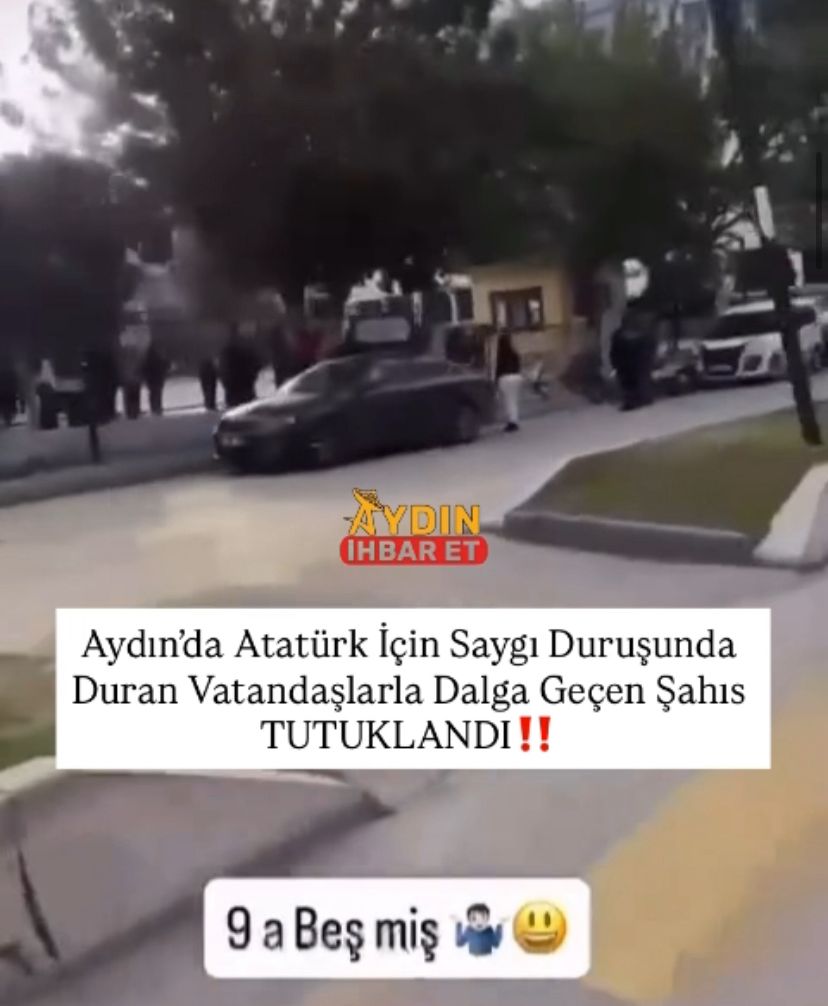 AYDIN’DA ATATÜRK’E VE SAYGI DURUŞUNDA DURAN VATANDAŞLARA SAYGISIZLIK CEZASIZ KALMADI!!