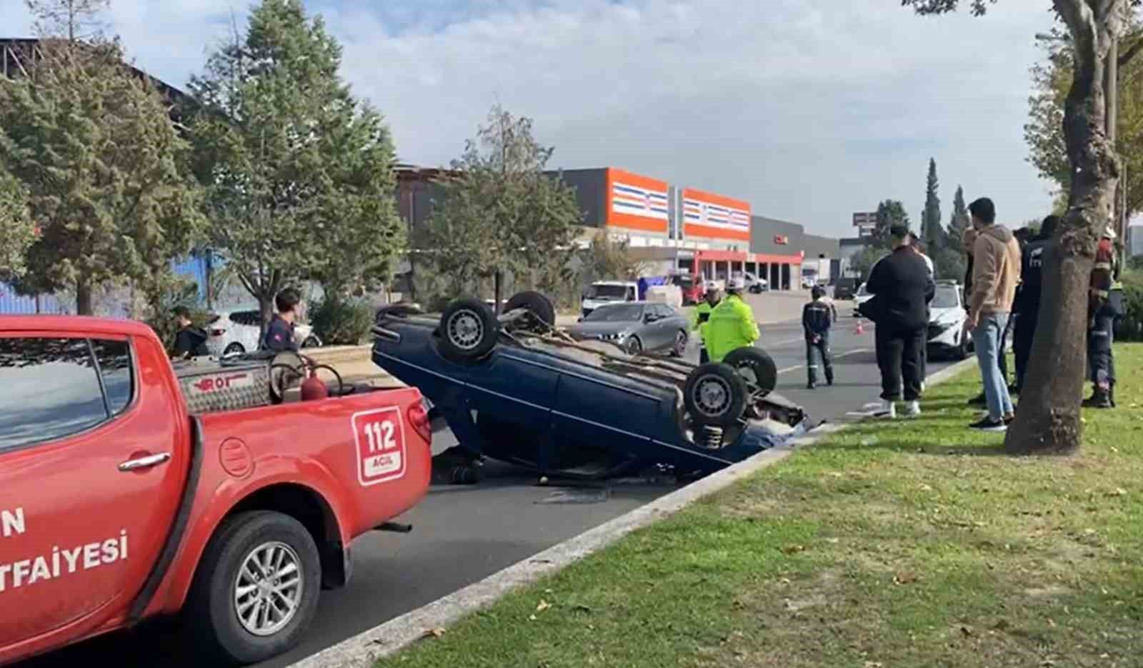 AYDIN’DA ARAÇ TAKLA ATTI, SÜRÜCÜSÜNÜN BURNU BİLE KANAMADI!!
