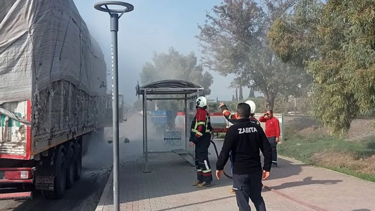 AYDIN’DA PAMUK YÜKLÜ TIRDA YANGIN!!